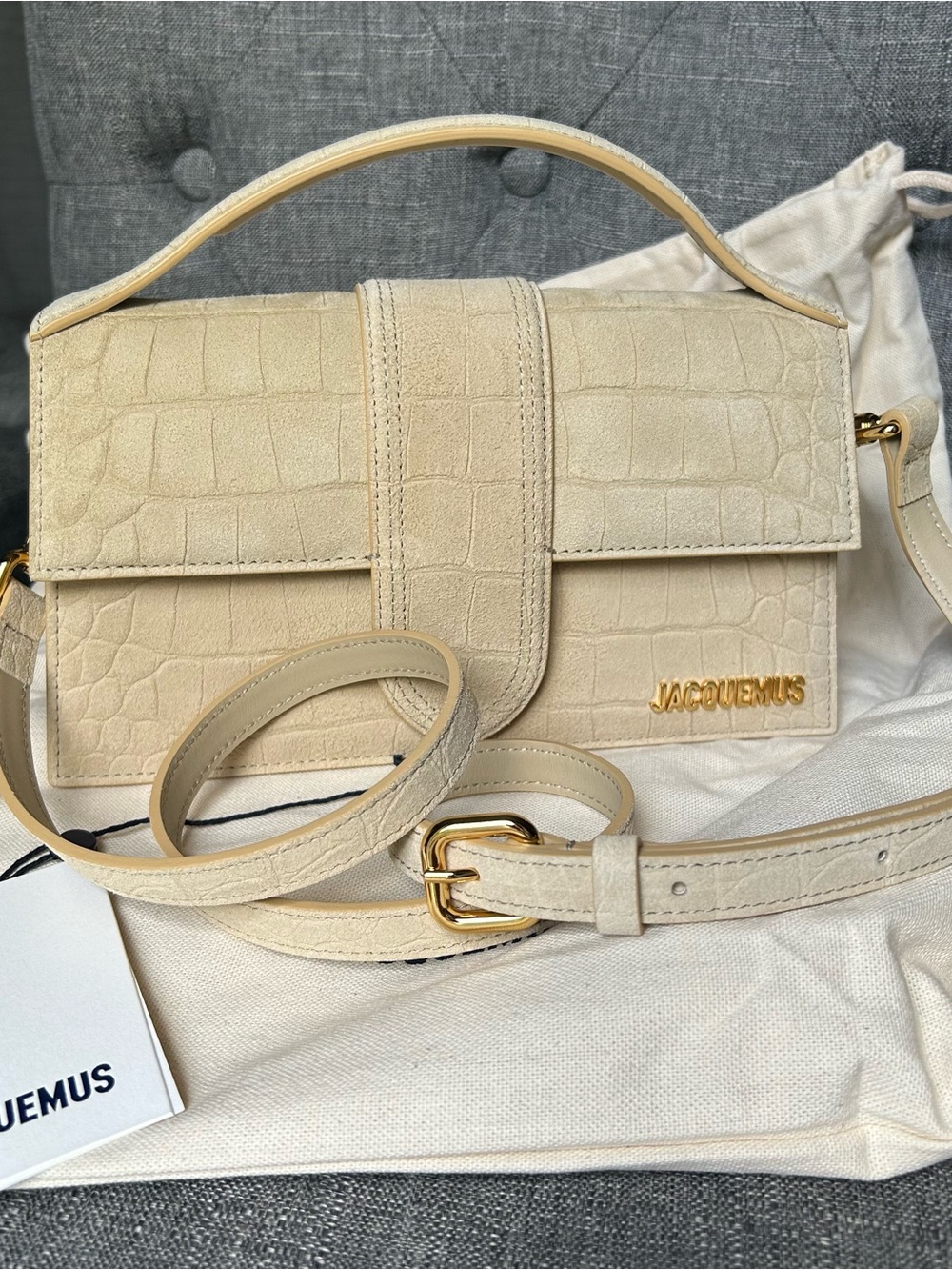 Jacquemus Le Grand bambino calf leather beige - Picture 3 of 9
